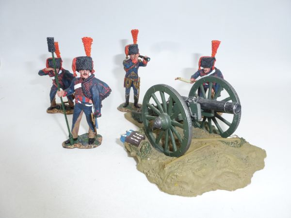 King & Country Guard Artillery Set consisting of 4 figures + cannon, NA 064
