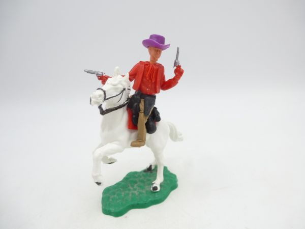 Timpo Toys Cowboy 1. Version auf schönem aufsteigenden Pferd