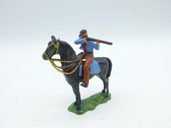 Elastolin 4 cm Bandit zu Pferd mit Gewehr, Nr. 7000