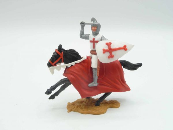 Timpo Toys Crusader 2nd version riding lunging with battleaxe