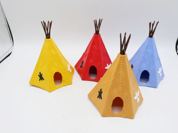Timpo Toys Set of Indian tipis, 2-piece (4 different colours)