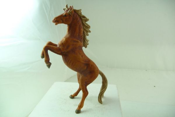 Elastolin 7 cm Horse reared up, brown - great figure