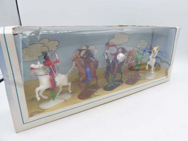 Jean Blisterbox with 5 Indians riding - figures unused