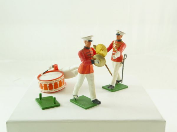 Britains Swoppets US-Marine Corps Band - 3 musicians with little damages