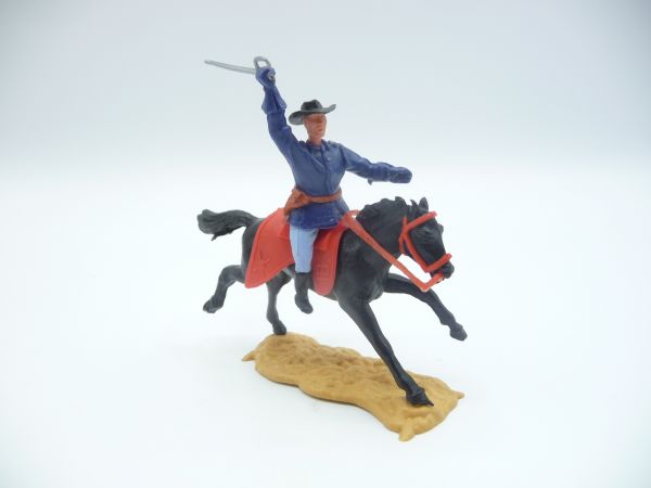 Timpo Toys Union Army Soldier 2nd version on horseback, officer with sabre