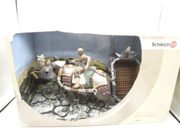 Schleich NEW HEROES: Gladiator with Battle Rhino + Chariot