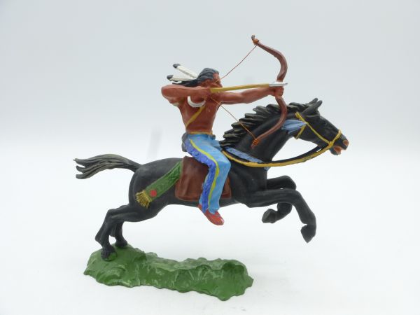 Elastolin 7 cm Indianer zu Pferd, Bogen vorne, Nr. 6848
