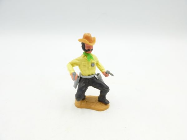 Timpo Toys Sheriff hockend, 3. Version, hellgelb