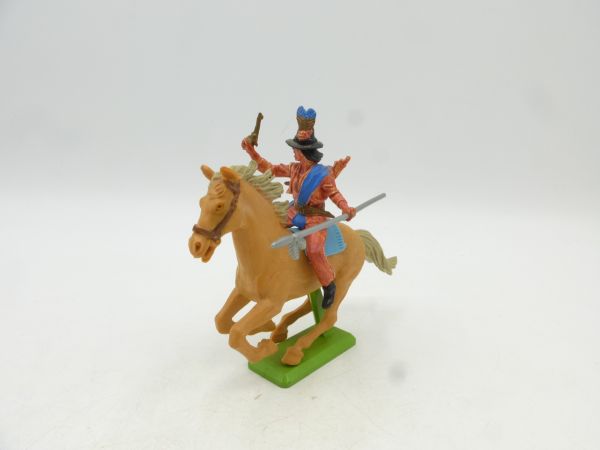 Britains Deetail Apache riding with pistol + spear