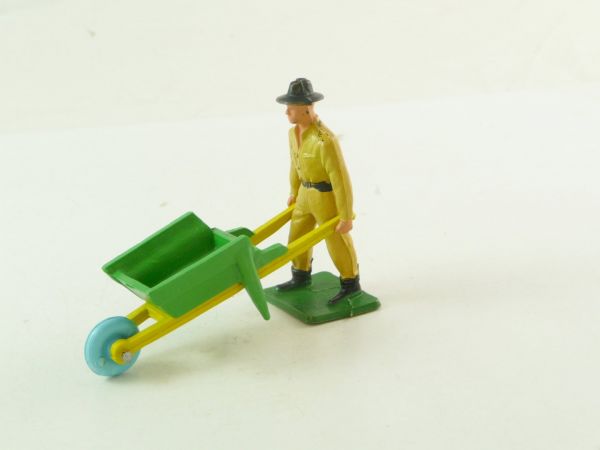 Starlux Farm labourer with wheel barrow - rare, great colours, great condition