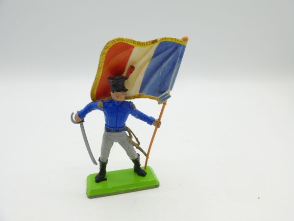 Britains Deetail Waterloo French soldier with sabre + flag