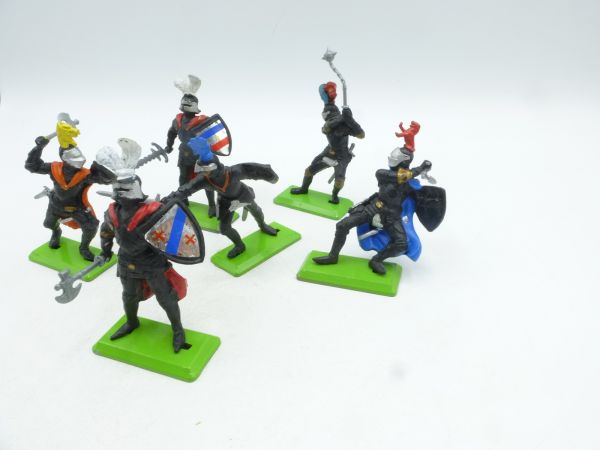 Britains Deetail Group of black knights on foot (6 figures)