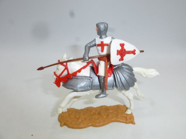 Timpo Toys Crusader 2nd version riding - rare horse, great colour combination