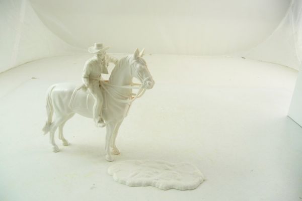Elastolin 7 cm (Rohling) Sheriff zu Pferd mit Pistole - ladenneu
