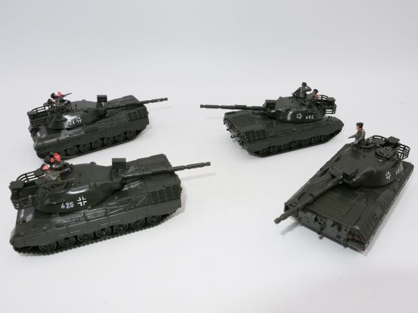 Roco Minitanks 4 x Leopard incl. Besatzung + Aufklebern - siehe Fotos
