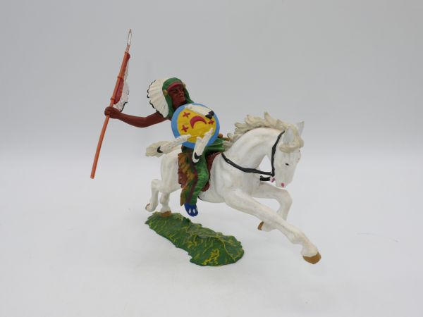 Preiser 7 cm Indianer zu Pferd mit Speer, Nr. 6843