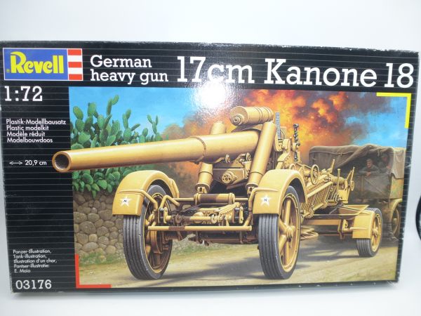 Revell 1:72 17 cm cannon 18, No. 3176 - orig. packaging, on cast