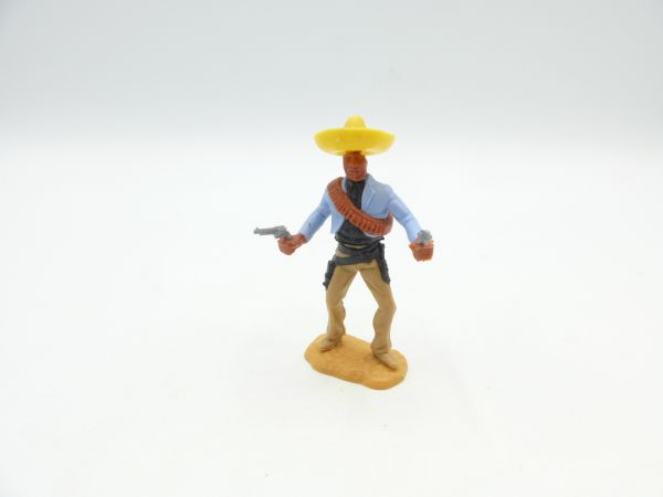 Timpo Toys Mexican standing firing 2 pistols, light blue