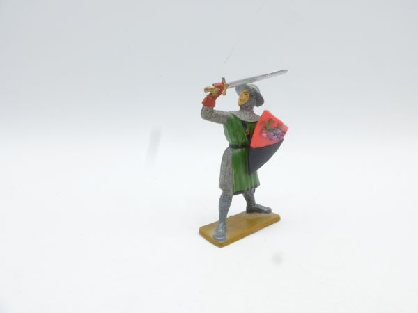 Starlux Ritter seitlich stehend mit Schwert + Schild - tolle frühe Figur