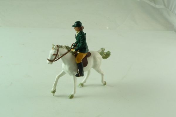 Britains Swoppets Woman on horseback - very good condition, nice green jacket