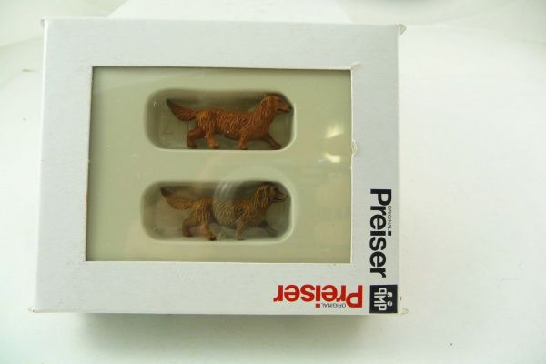 Preiser 2 Dachshunds - orig. packaging, shop discovery