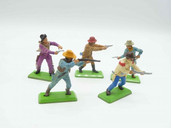 Britains Deetail 5 Cowboys 1st version in different postures