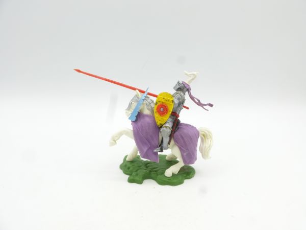 Britains Swoppets Knight riding with lance + shield / tournament knight