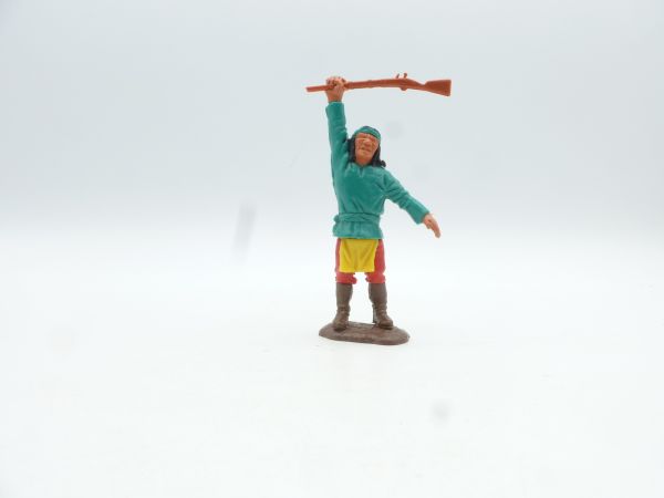 Timpo Toys Apache standing (dark green), holding rifle above