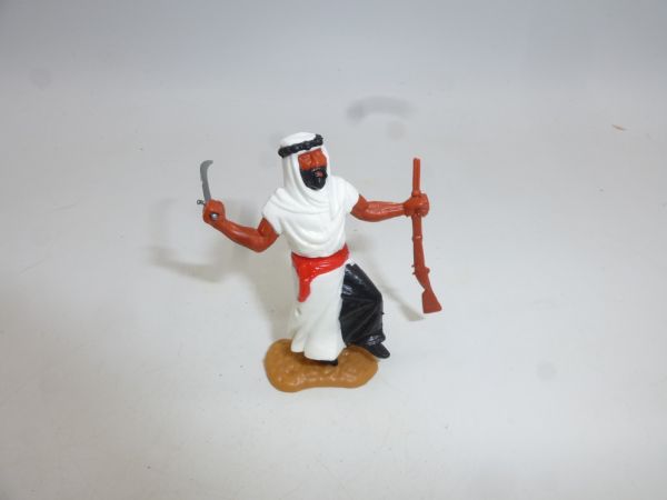 Timpo Toys Araber stehend, weiß mit Gewehr + Säbel