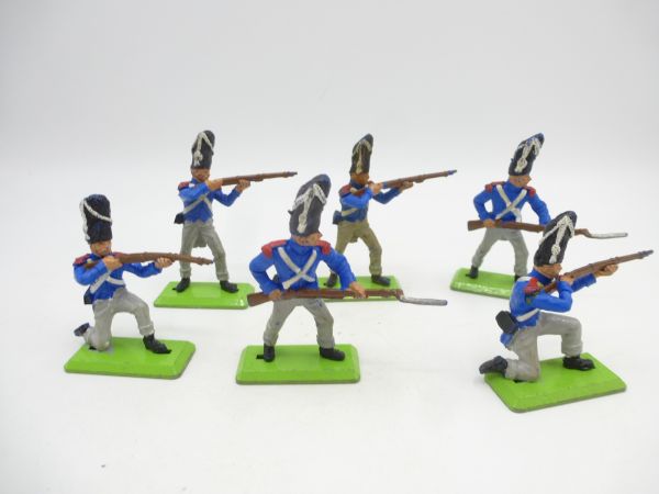Britains Deetail Waterloo set of 6 Frenchmen - condition see photos