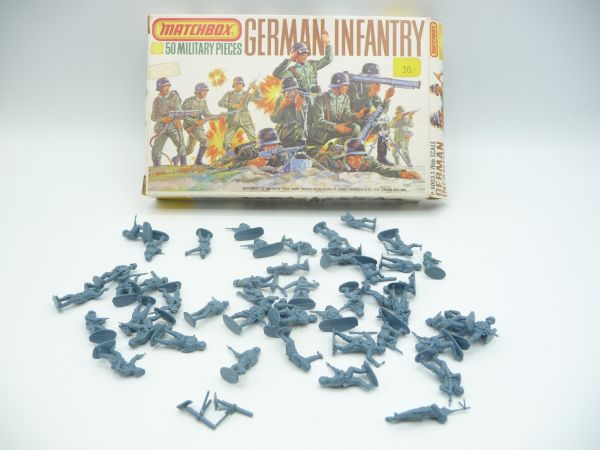Matchbox 1:72 German Infantry, P5003 - orig. packaging, complete, loose, box with traces of storage