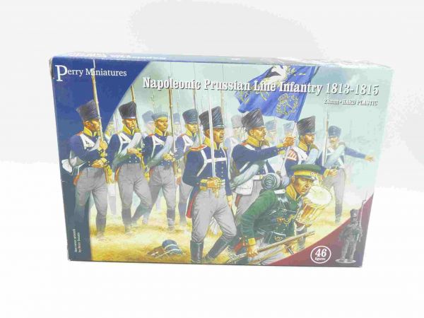Perry Miniatures 28 mm: Nap. Prussian Line Infantry - orig. packaging, 46 figures on cast