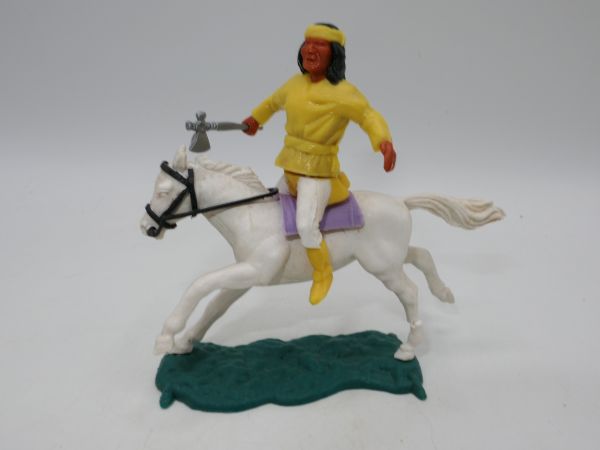 Timpo Toys Apache reitend mit original Apachenhosen (gelb, weiße Hose)