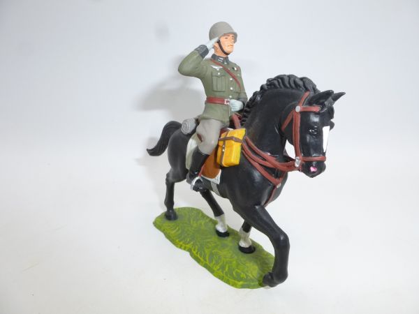 Preiser 7 cm German Wehrmacht 1939, officer on horseback, saluting, No. 10105