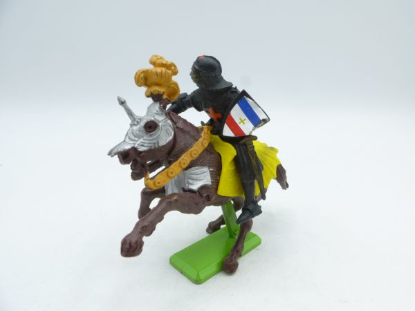 Britains Deetail Black Knight riding with sword sideways