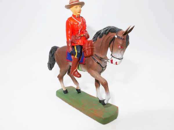 Elastolin compound Mountie / Canadian on horseback - fantastic original figure