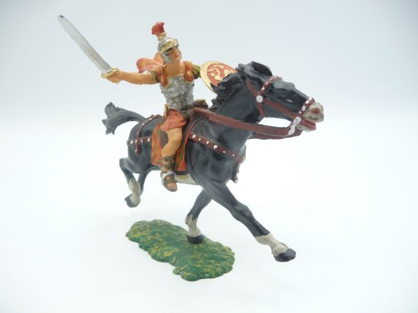 Modification 7 cm Roman on horseback with cape, storming with sword - great modification