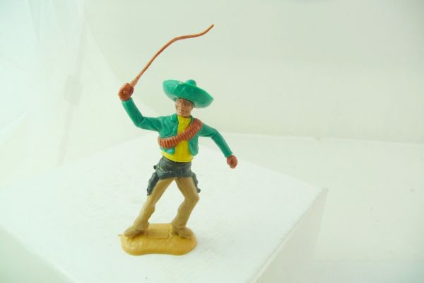 Timpo Toys Mexican green/yellow standing with whip + rare green hat