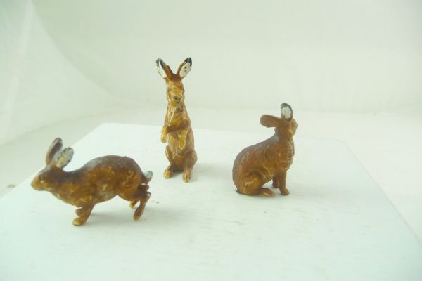 Elastolin soft plastic 3 hares - very good condition