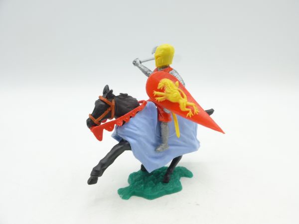 Timpo Toys Medieval knight riding, red, yellow head