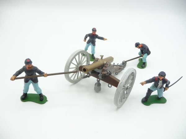 Britains Swoppets Civil War cannon with Union Army crew - very good condition