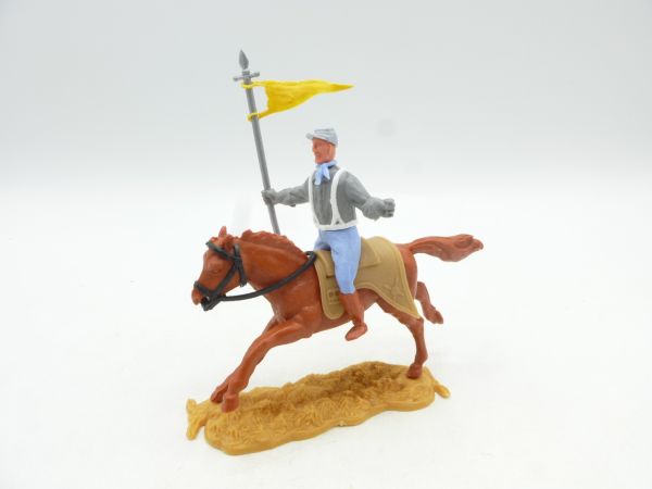 Timpo Toys Südstaatler 2. Version zu Pferd mit Fahne