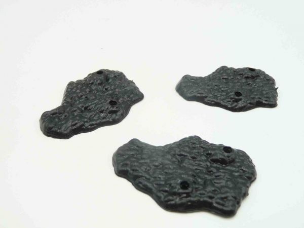 Timpo Toys 3 schwarze 2-Loch-Bodenplatten
