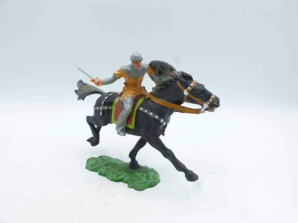 Elastolin 7 cm Normanne mit Schwert zu Pferd, Nr. 8856