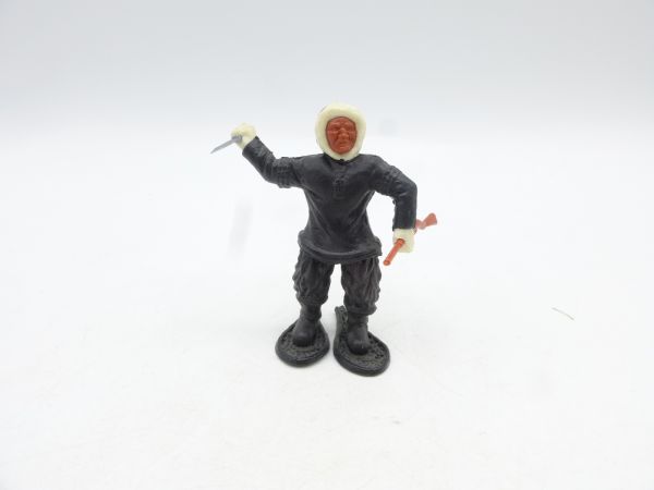 Timpo Toys Eskimo schwarz mit Messer + Gewehr