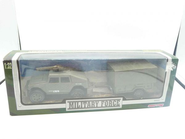 New-Ray Toys 1:32 Military Force; Military Jeep mit Anhänger, Nr., 60503 - OVP