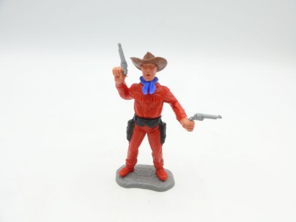 Timpo Toys Cowboy stehend, 2 Pistolen wild schießend - tolle Kombi