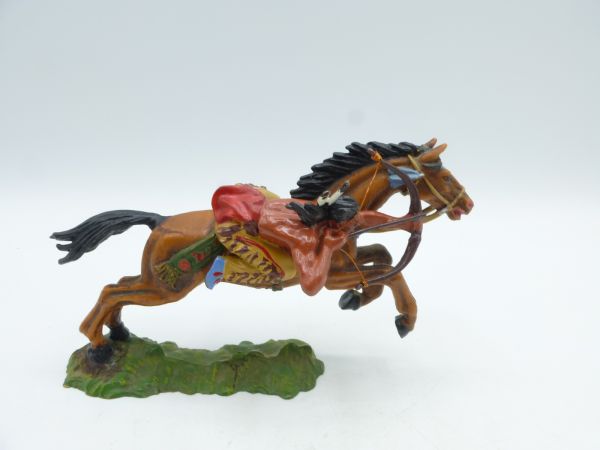 Indianer 54656 mit Pferd NEU & OVP 7cm bemalt Elastolin Preiser 