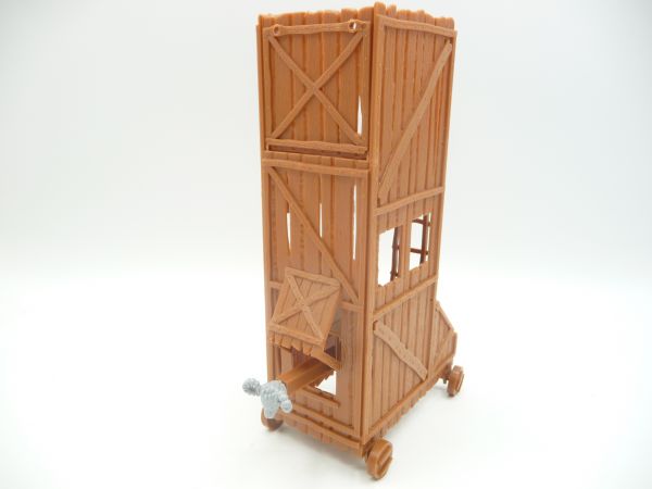 Timpo Toys Belagerungsturm / Siege Tower - bespielt, Beschädigung s. Fotos