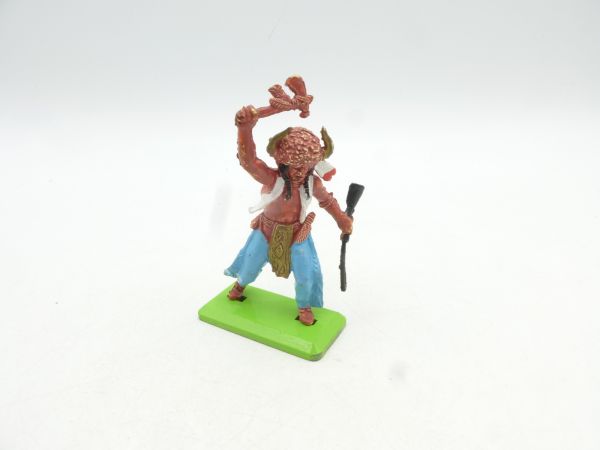 Britains Deetail Indian with tomahawk on top + rifle (turquoise trousers)
